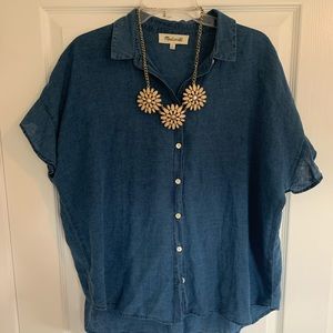 Madewell button up-necklace included